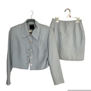Blue Vintage Gingham Blazer Set CATALYST